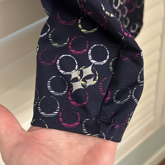 Jofit Ladies Navy Circle Pattern Golf Polo SZ SMALL - Picture 6 of 6